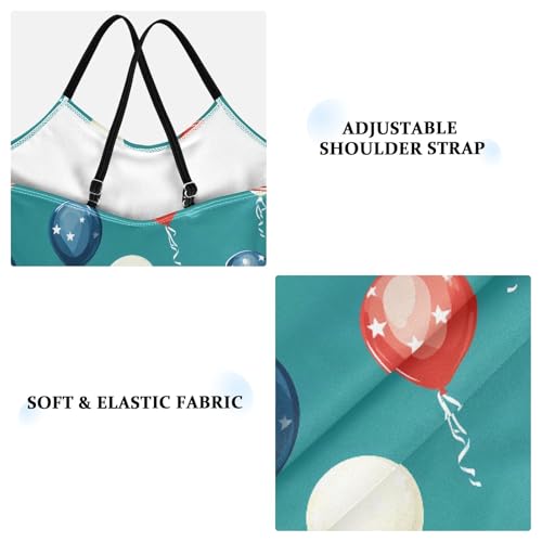 senya Girls Swimsuits One-Piece Swimwear Tie Bathing Suit Beach Summer Round Neck 5-6T Balloon Pattern3