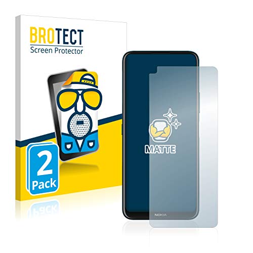 BROTECT Protector Pantalla Anti-Reflejos para Nokia 8.3 5G (2 Unidades) Película Mate Anti-Huellas