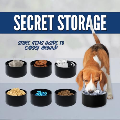 WON Stainless Steel Insulated Water Bottle with Storage Compartment for Pills, Dog Food, Snacks, Keys, Cash and Valuables - 32oz Metal Vacuum Flask for Cold & Hot Drinks - Diversion Safe Water Bottle - Image 3