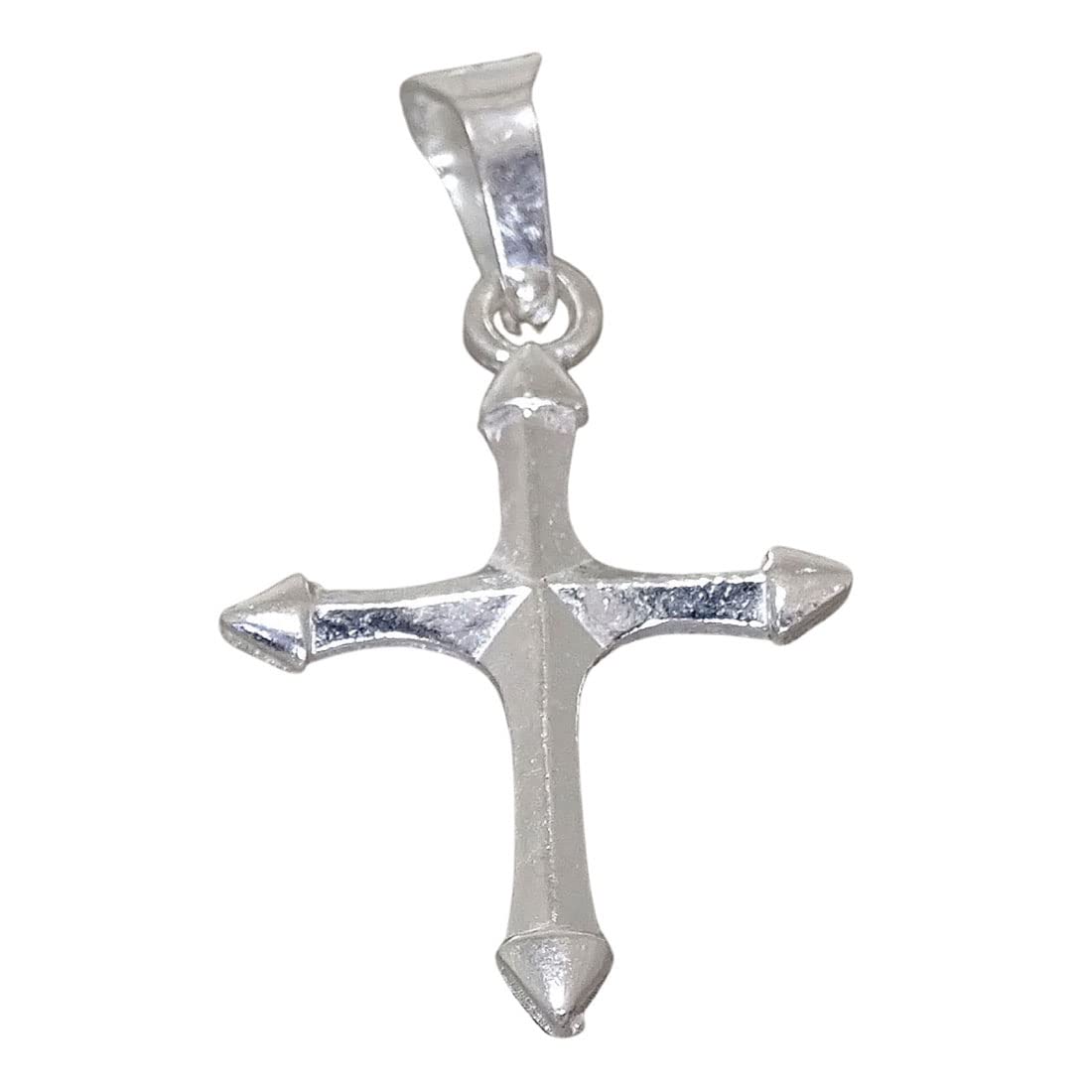 Chandi/Silver Cross Initial Charm Pendant/Locket for Unisex (Silver Cross Pendant)-image-15