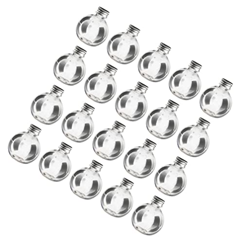 Gadpiparty 20 Unidades De Botella De Bombilla Vacía Transparente Tarro De Botella De Plástico Transparente Con Forma De Bombilla Contenedores De Bombilla Rellenables Botella De Bola