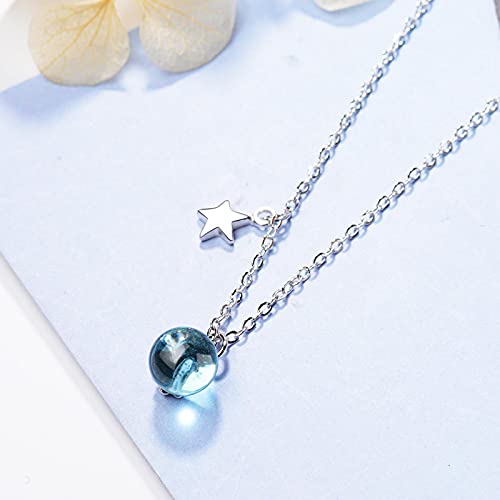Collier planète argent anti-allergie avec chaîne robuste pour femme