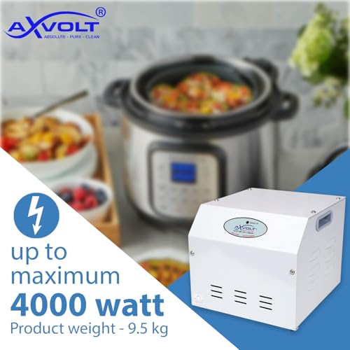Image of Axvolt Crysta 4000W Step Down Voltage Converter | 220V-230V to 110V-120V Heavy Duty Transformer | Use USA, Canada & Japan Appliances in India | Universal Socket | 2-Year Warranty