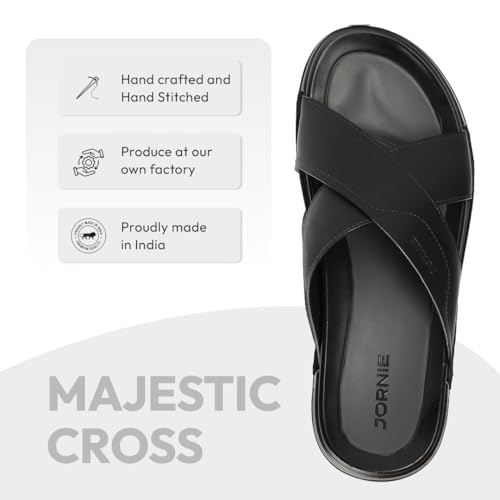 Image of Majestic Cross Strap Sandals | Structured Cross Band Design | Slip-On Entry | Textured Upper Finish | Flexible Sole Build |For Indoor Wear & Relaxed Outings