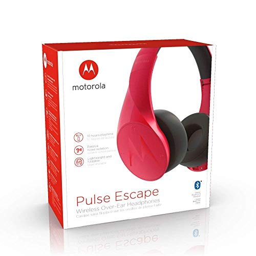 Image of Motorola Pulse Escape Wireless Bluetooth Over The Ear Headphone with Mic (Red)