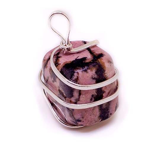 AYANA Rhodonite Necklace | Heart and Root Chakra | Taurus and January Birthstone | Handmade, Ethically Sourced Pendant Necklace for Women