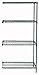 Quantum AD74-2454P Wire Shelving Add-On Kit, 54"W x 24"D x 74"H, 600 lbs Capacity, Carbon Steel, Epoxy Coated, Green, NSF