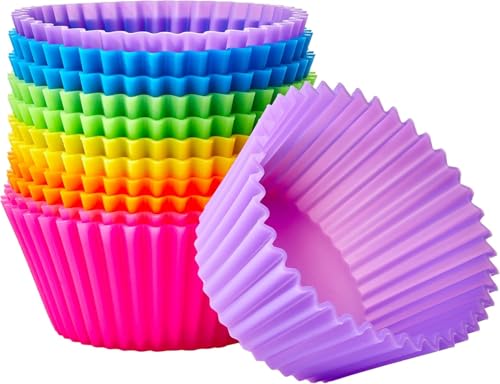 Image of TAGPR Silicone Air Fryer Liners 8 Inch Round Reusable Basket with Ear Handles Non-Stick Heat Resistant Silicone Baking Tray Air Fryer Pot for Cooking & Oven Use (Combo 4)