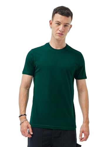 Image of Bewakoof Men's Solid Regular Fit T-Shirt