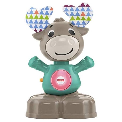Fisher-Price Linkimal älg, interaktiv leksak för spädbarn + 9 månader (matta gjb23) "spansk version"