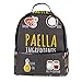 KAMEARI Rucksack für die Schule, Paella-Zutaten, Muster, lässiger Tagesrucksack für Reisen mit Flaschen Seitentaschen