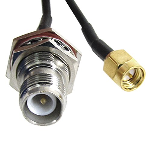 Conector adaptador SMA macho a RP-TNC hembra 33 cm miniatura 1