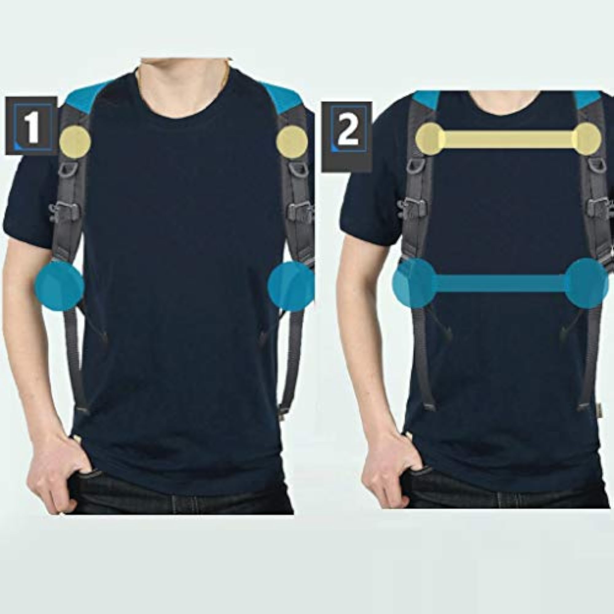 Adjustable Nylon Backpack Chest Belt, Blue