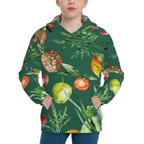 Vegan Kid Hoodies Boys Sweatshirts Girls Pullover with Pocket