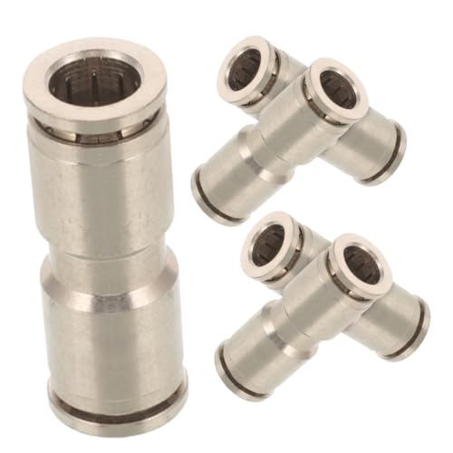 SOLUSTRE 5pcs Tracheal Quick Connector Joints Adapter Air Hose Fittings Quick Connect Fittings Air Fittings Barb Fitting Air Tool Supply Air Hose Connectors Drawstring Copper Crimp
