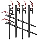 YOGOTO スチールペグ 25cm6本 キャンプペグ テント用ペグ タープペグ 硬い土 砂地 草地用 φ10mm １年間品質保証