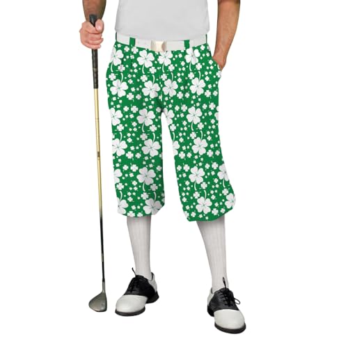 Golf Knickers Homeland Irish Luck Microfiber (Plus Fours) for Men - Matching Cap Included - 42
