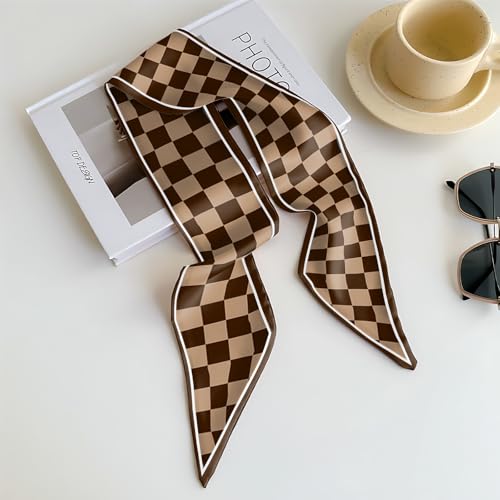 Head Hair Scarf Neck Silk Feeling Scarves Long Thin Satin Fashion Handbag Cute Decoration Women Girls 59 * 6.7''3