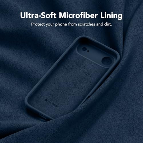 Image of Magnetic for iPhone Air Case, Compatible with MagSafe, [Full Camera Protection][Screen Protector] Silicone Shockproof Protective Phone Case for iPhone 17 Air 6.5 inch, Cobalt Blue