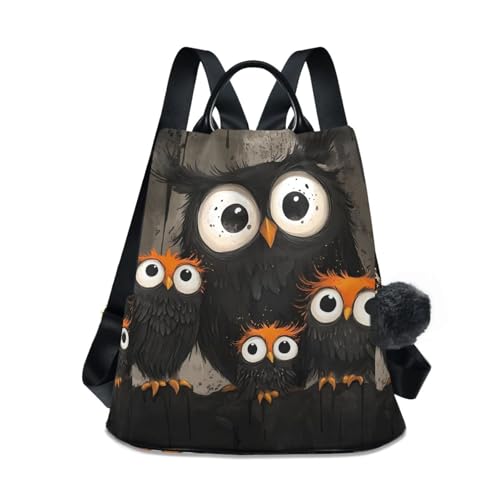 Sac à dos pour femme motif hibou complice tendre de la complicité mère