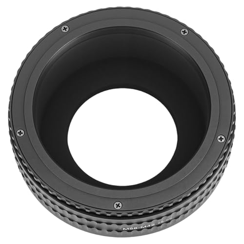 Adaptador helicoidal M58 a M42 de 25-55 mm tubo de extensión macro negro de aluminio para DSLR 4