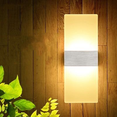Saunsa-noi@shop Modern LED Wall Light Up Down Cube Indoor Outdoor Sconce Lighting Lamp Fixture