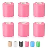 Pre Wrap Athletic Tape 6 Pack, 2.76 Inch x 11 Yards Foam Underwrap Bandage, Foam Underwrap Sports Tape for Ankle Wrist Knee Elbow Hair Soccer,