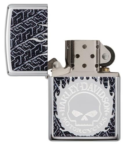 Encendedor Zippo Windproof Harley Davidson Cromado miniatura 4