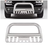 KUAFU Bull Bar Compatible with 2002-2009 Dodge Ram 1500 2500 3500 Mega Cab Extended Crew Front Bumper Brush Grille Grill Guard Push Bull Bar 304 Stainless Steel Polishing Silvery