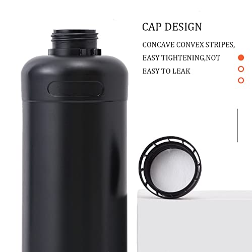 Fuyunohi 3x1L HDPE Darkroom Chemical Storage Bottles Liquid Container Film Photo Developing Processing Equipment Anti-Light Leakage Laboratory Accessories with Label,Black - Thumbnail 5
