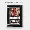 HWC Trading Mayweather Canelo Fight Floyd Mayweather Jr. vs. Canelo Alvarez Gifts Printed Signed Autograph Picture for Boxing Memorabilia Fans - A3 Framed #1