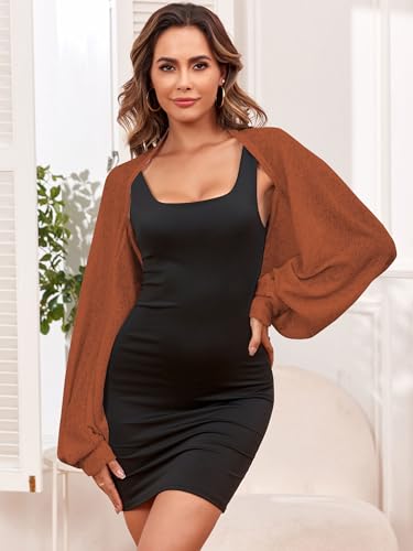Image of ZAFUL Women's Sheer Shrug Y2K Long Sleeve Cardigans 2026 Irregular Tie Front Bolera