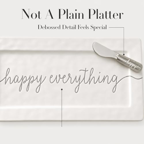 Image of Mud Pie Happy Hostess Serving Platter, White