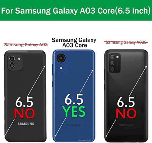 Thousandgear Compatible for Samsung Galaxy A03 CORE 2022 Holster Case with Built in Screen Protector Heavy Duty Protector Anti Shock Full-Body Protective Phone Cover (Navy)