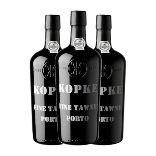 Kopke Tawny Porto 75 cl Vino generoso (Caja de 3 Botellas de 75 cl)