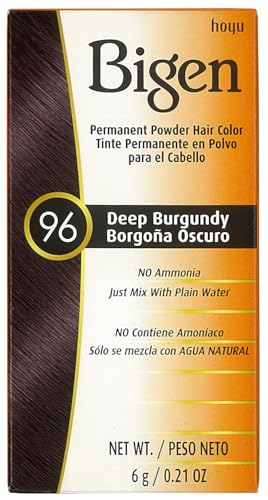 Bigen Permanent Powder Hair Color 96 Deep Burgundy 1 ea 0.21 oz
