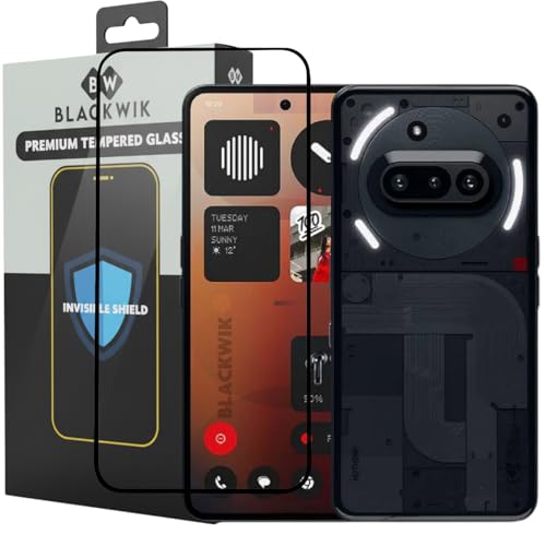 Image of Blackwik Tempered Glass Screen Protector for Nothing Phone 3A / Nothing Phone 3A Pro 5G with Edge-To-Edge Protector Coverage | Easy Installation Kit (Black)
