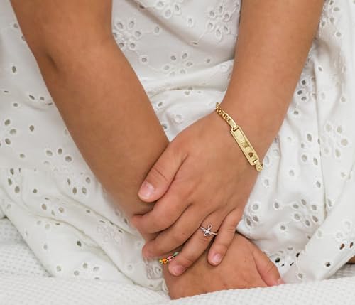 Precious Pieces Sterling Silver Baby Ring with Cross for Baptism, Christening, Dedication, First Communion Gift for Babies, Toddlers, Goddaughter, or Little Girls3