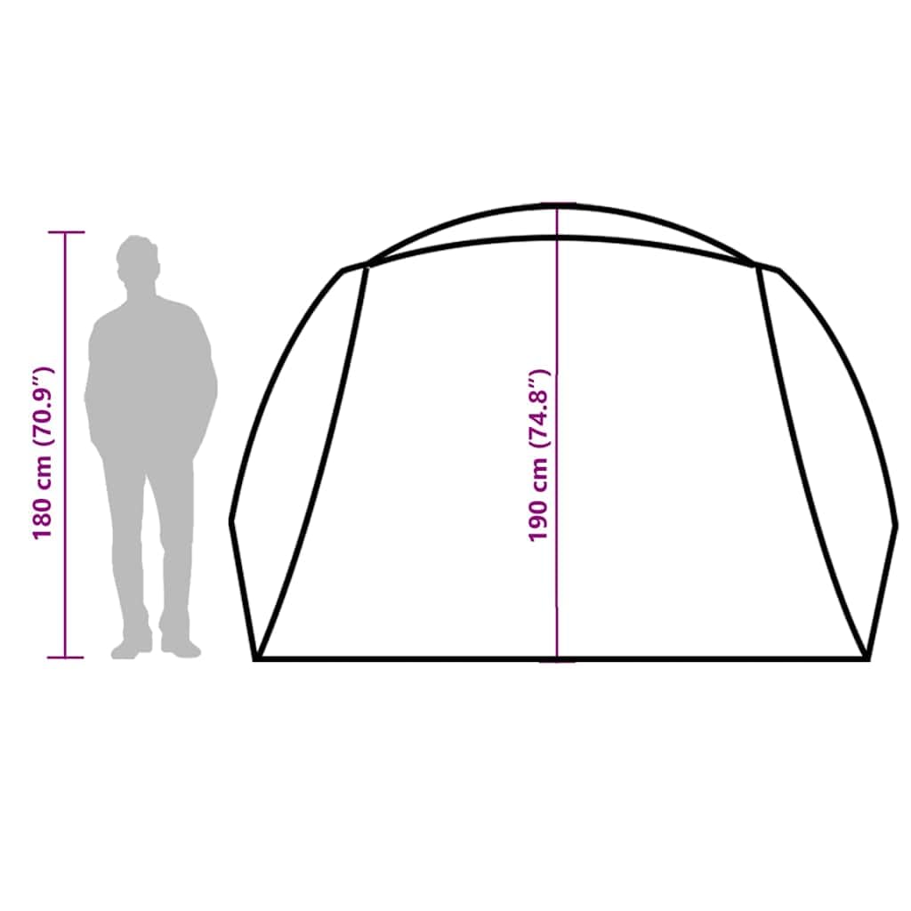 Tenda familiare con tenda, per persone, blu, impermeabile, in poliestere, per campeggio, attività all'aperto, con attacco E e zanzariera per trekking, escursionismo, festival, vacanze