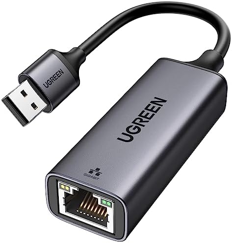 UGREEN USB auf LAN Adapter 1000Mbps USB Ethernet Adapter Netzwerkadapter | USB auf RJ45 Gigabit Ethernet, Plug & Play, Stabile Verbindung, Alugehäuse. Kompatibel mit Switch/Mi Box/
