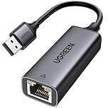 UGREEN USB Ethernet Adapter,1000 Mbps Gigabit Network Adaptor, Aluminum RJ45 LAN Internet Adapter Driver Free Compatible with Switch, MacBook Pro 2022 2020,TV Box,XPS,Steam Deck (Black Type A)