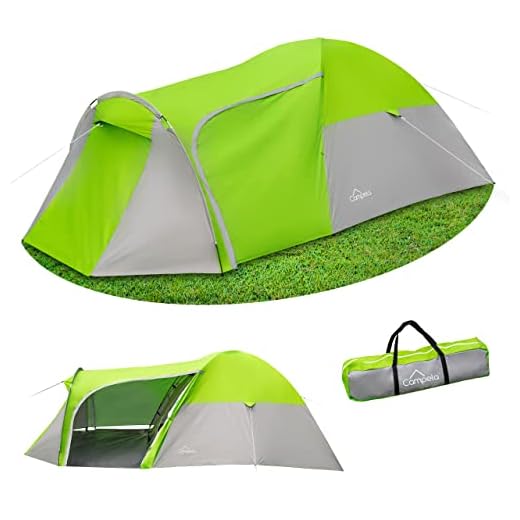 Campela Tienda de Campaña, Tienda Campaña Familiar - Modelo Tropical-3", Impermeable 3000m, Costuras Selladas, Tienda de campaña 3 Personas, CA0012GRN