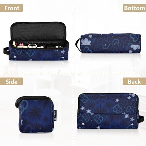 Organizador de viaje para herramientas de cabello con tapete resistente al calor - para planchas, rizadores y cepillos, estampado leopardo tropical miniatura 5