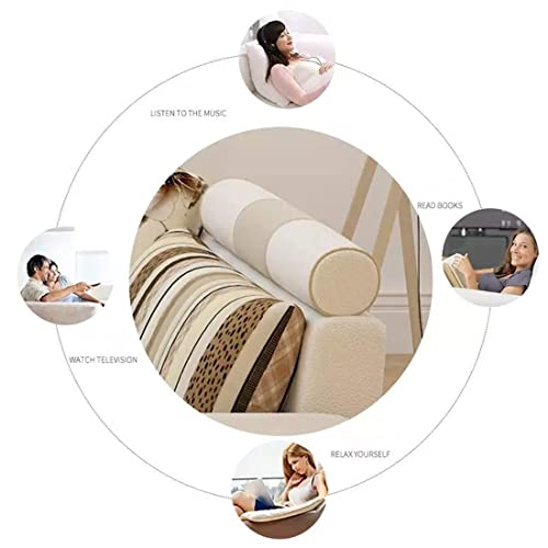 Image of Tyler 9 Seater Sofa Set for Living Room | U Shape Sectional Fabric Sofa Set with 4 Puffy | L Shape Sofas (Cream & Beige)