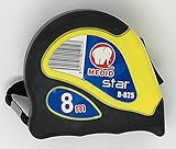 Flexómetro 8 m, 25 mm Medid MD/B825 Flexómetro STAR con estuche bimaterial, con freno y clip, 8 m x 25 mm