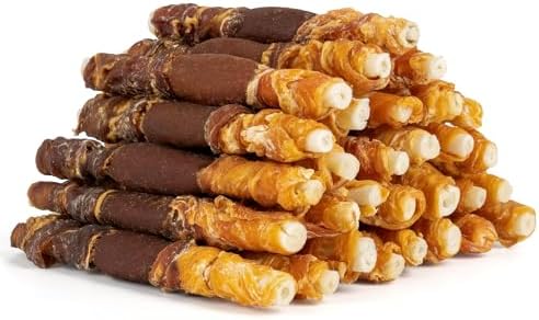 MON2SUN Dog Treats, Triple Flavor 5 Inch Chicken Liver Duck and C...