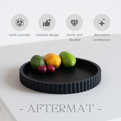 Plateau table basse béton noir pour ranger et décorer - 3