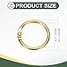 PATIKIL 20Pcs Loose Leaf Binder Rings, 0.9 Inch Metal Open Card Rings Heavy Duty Book Rings for Key Index Card Rings Paper Rings Office, Gold Tone