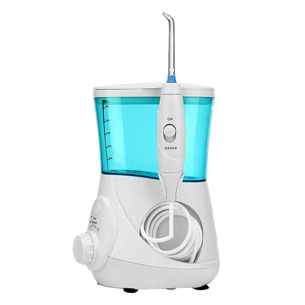 6 punte di ricambio per idropulsore, testine di ricarica per flosser, irrigatore orale sostitutivo (blu, viola, nero, bianco)