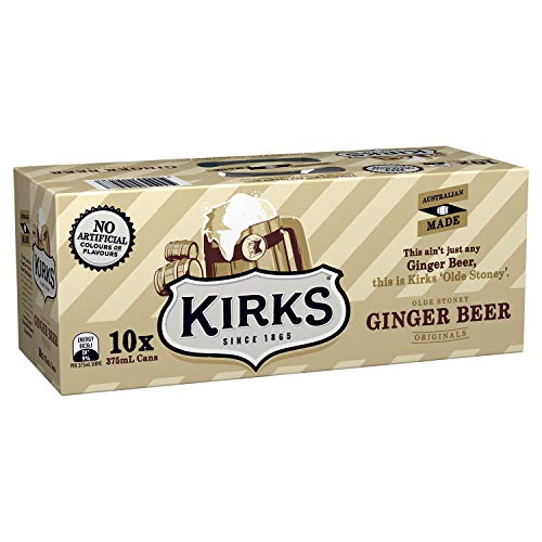 image for Kirks Old Stoney Ginger Beer Soft Drink Multipack Cans 10 x 375mL, 375